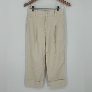 Lauren Ralph Lauren Women’s Sz 2 Double Faced Ankle Pants Mascarpone Cream K2